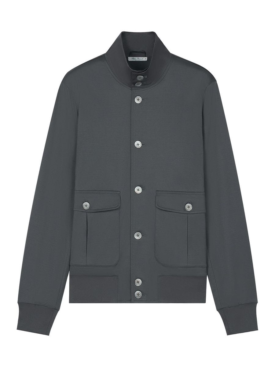 Stefan Brandt jacket JEFF ULTRA I100 in Sea Island jersey, front view